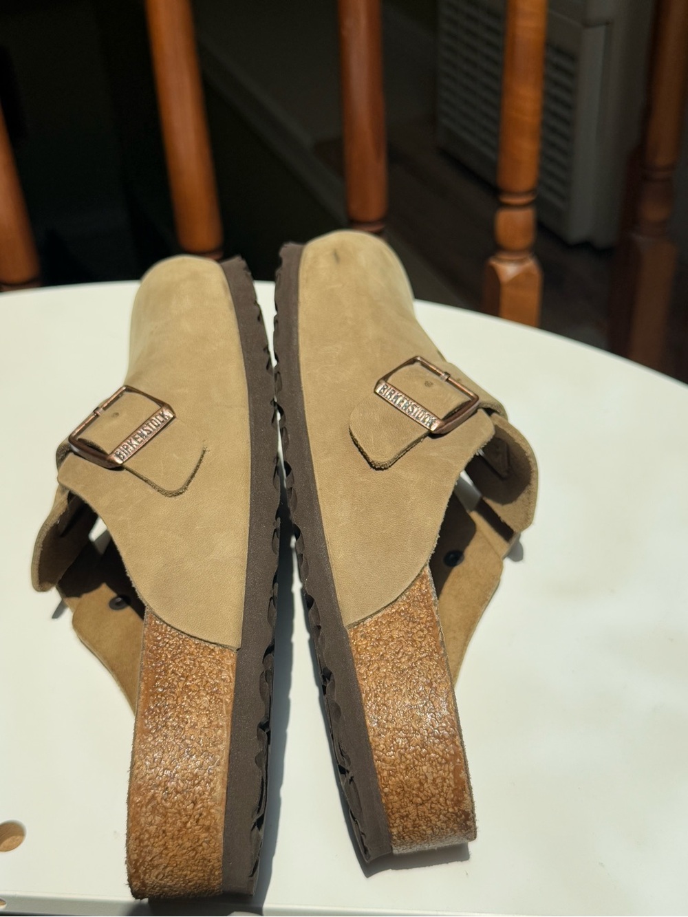 Birkenstock Boston leather Clogs in Light Tan for men size 9-9.5 - Picture 5 of 7
